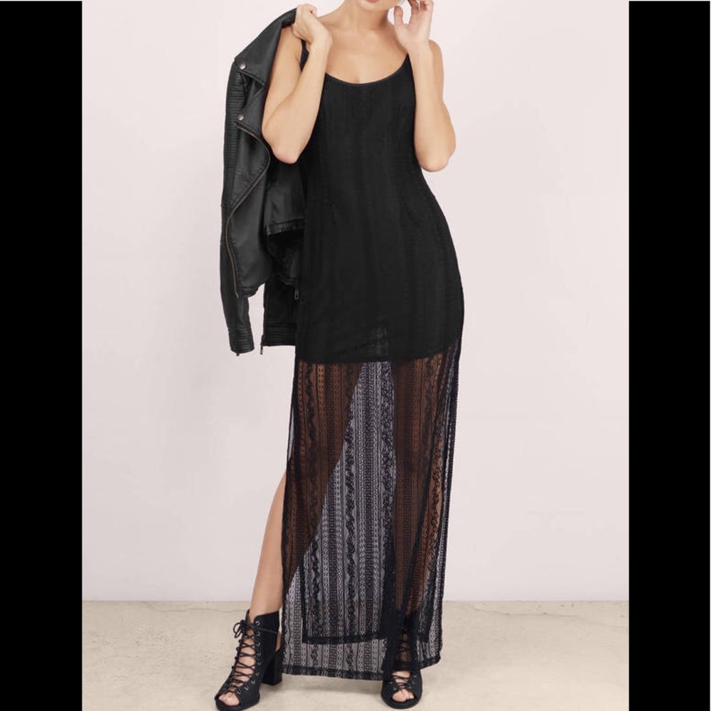 TOBI ‘Love is Blind’ Black Maxi Dress